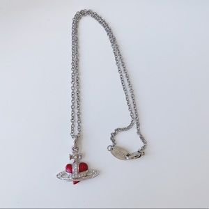 Vivienne Westwood Diamanté Heart Pendant